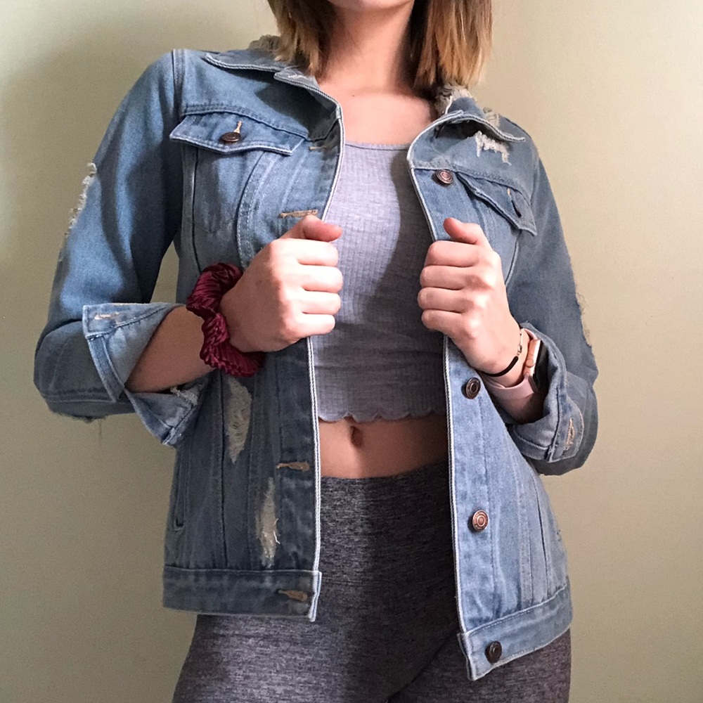 Distressed Jean Jacket - Picture 3 of 3